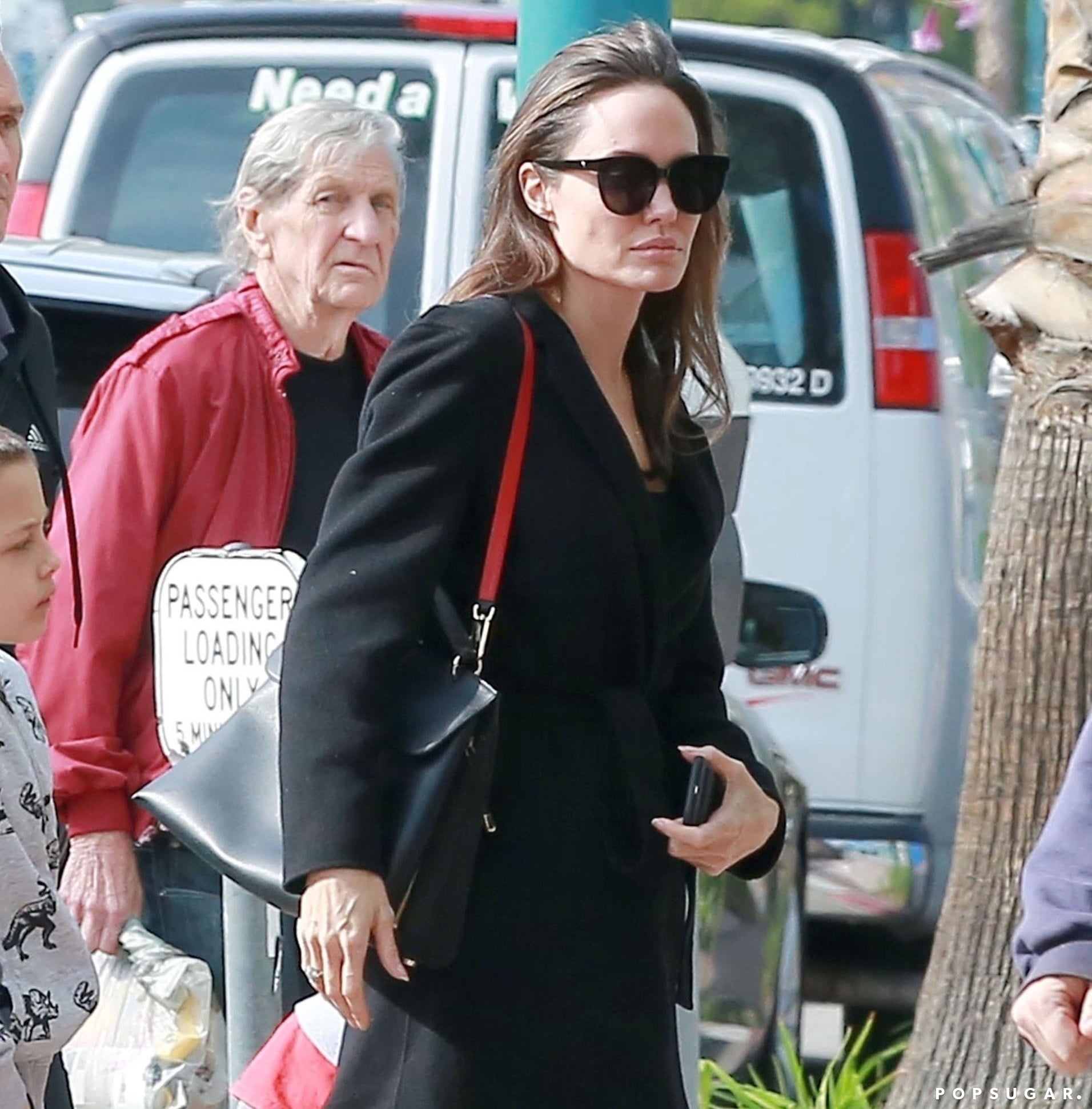 Angelina Jolie Red Bag Strap POPSUGAR Fashion