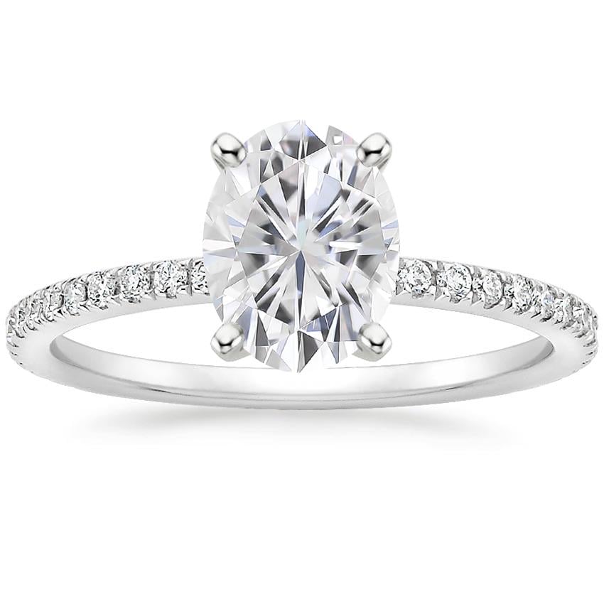 Brilliant Earth 18K White Gold Moissanite Luxe Ballad Diamond Ring