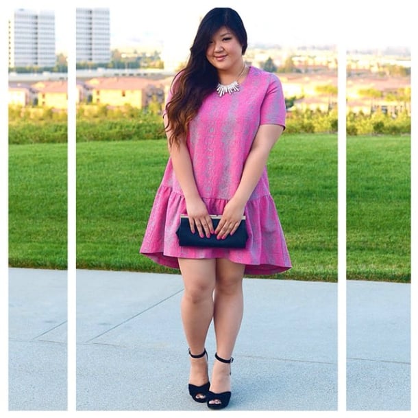 A little frill goes a long way, giving this minidress a decidedly flirty angle. Then all you need is a few jewels and a great clutch to tie it together for a Summer wedding or a cocktail party.
Source: Instagram user curvygirlchic