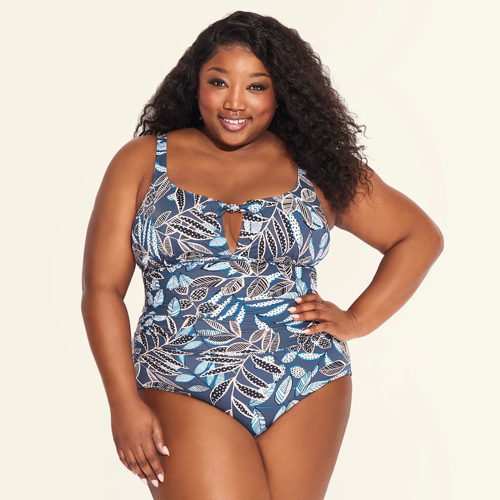 Slimming Control Tie Front One-Piece Swimsuit
