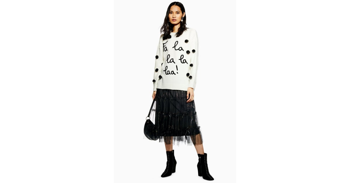 Topshop Christmas Fa La La La La Jumper POPSUGAR UK