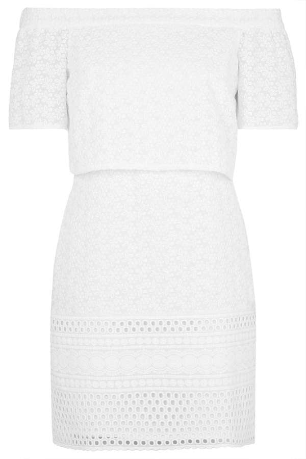 Topshop Embroidered Bardot Dress ($95)