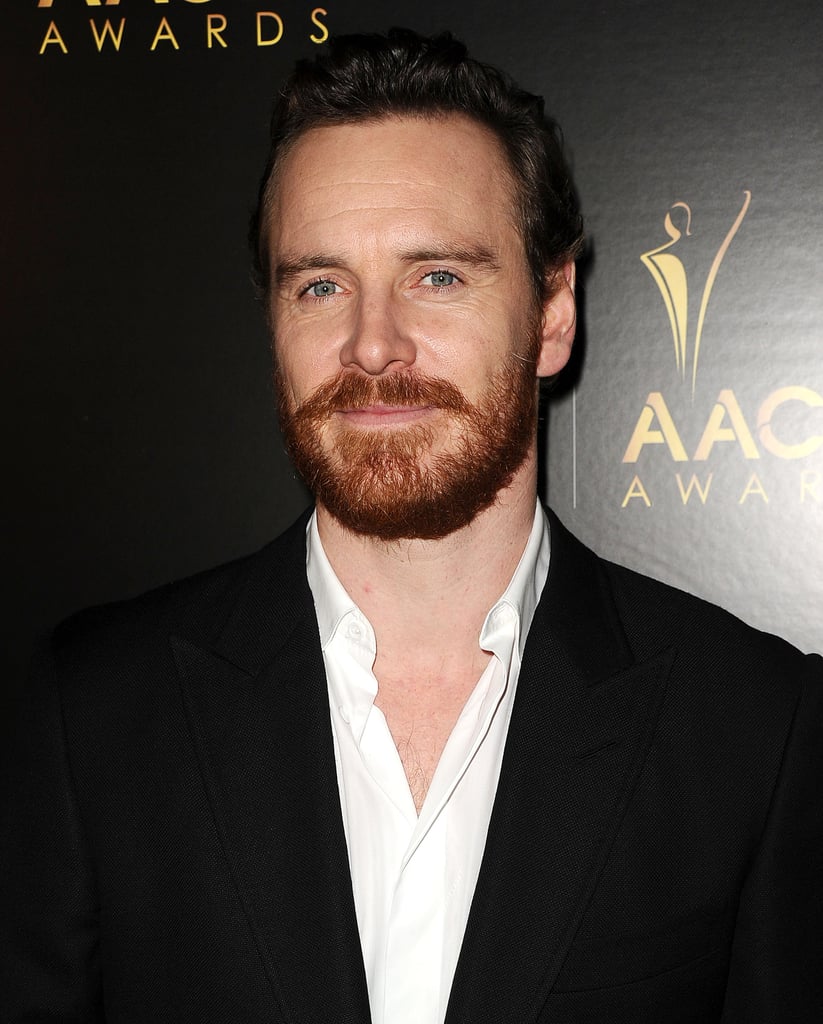 Michael Fassbender showed off his red beard.