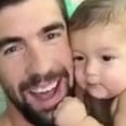 You Are Not Ready For the Cuteness That Is Boomer Phelps Getting a Swimming Lesson With His Dad