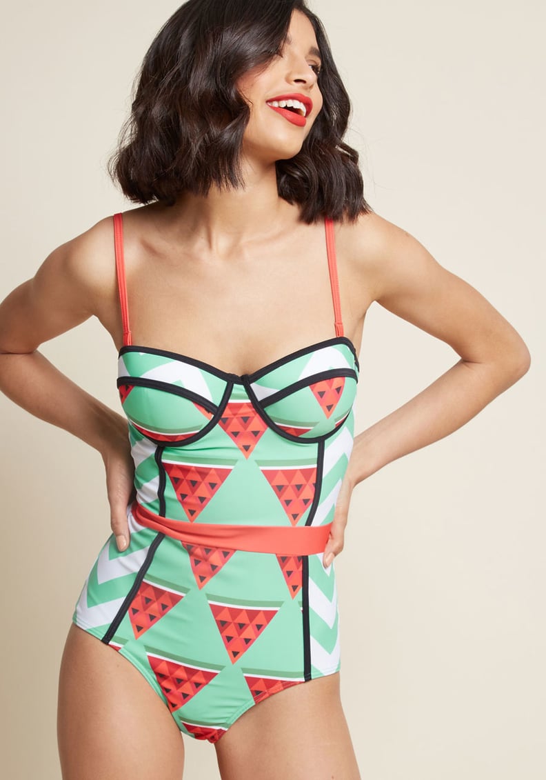 ModCloth Need I Say Shore? One-Piece Swimsuit in Watermelon