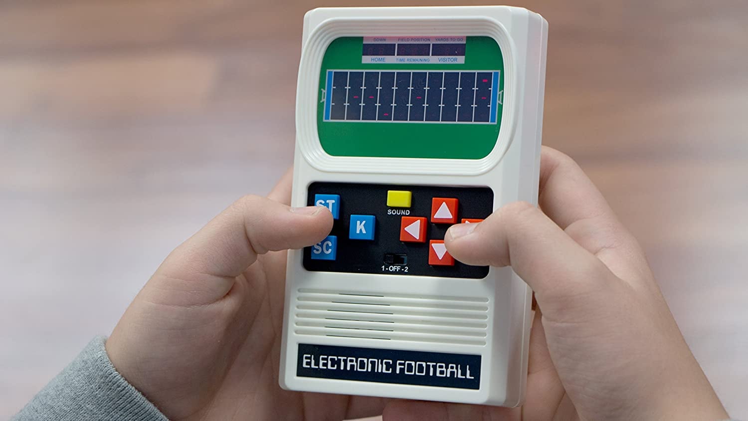 retro electronic football game