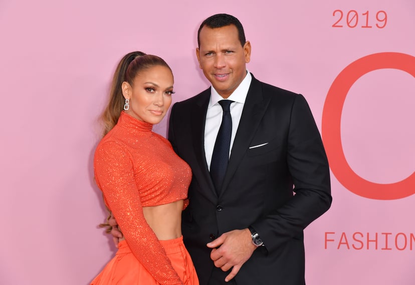 CFDA Fashion Icon Award recipient US singer Jennifer Lopez and fiance former baseball pro Alex Rodriguez arrive for the 2019 CFDA fashion awards at the Brooklyn Museum in New York City on June 3, 2019. (Photo by ANGELA WEISS / AFP)        (Photo credit sh