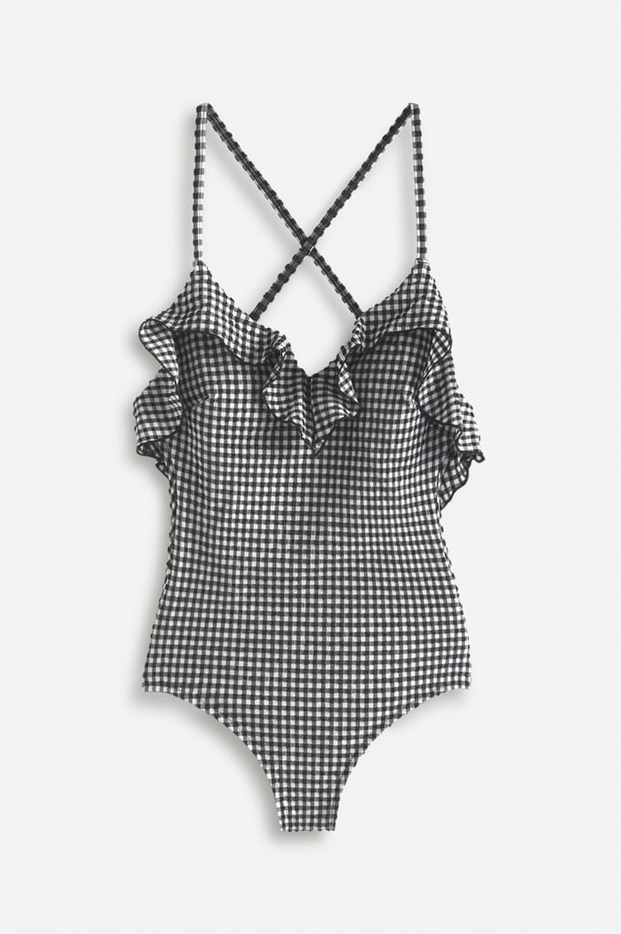 Oysho Gingham Triangle Swimsuit