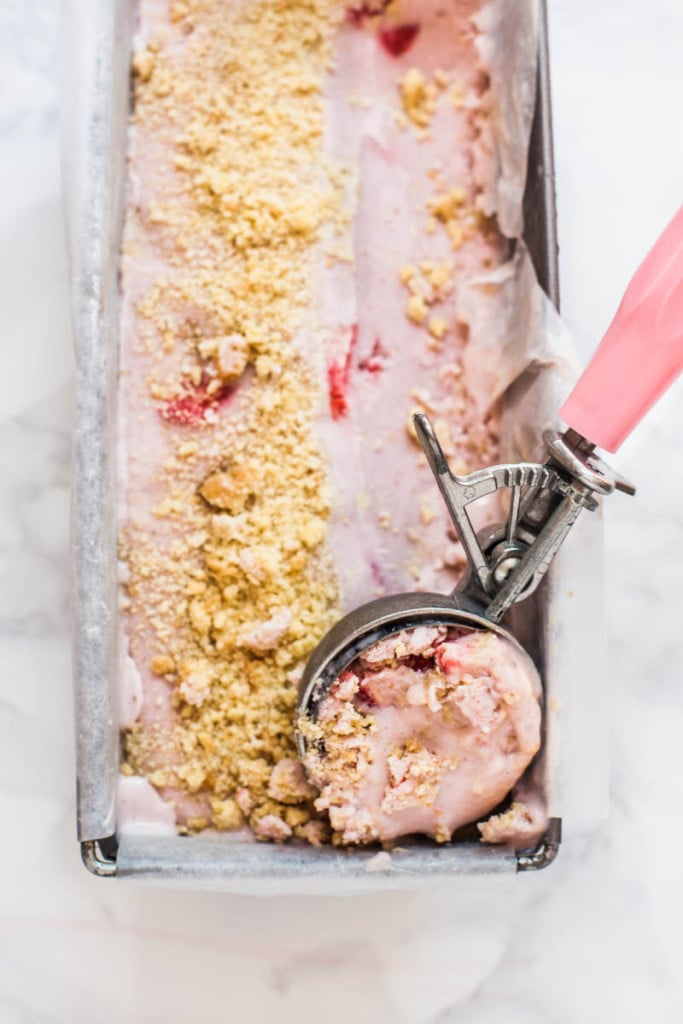 Vegan Strawberry Shortbread Ice Cream