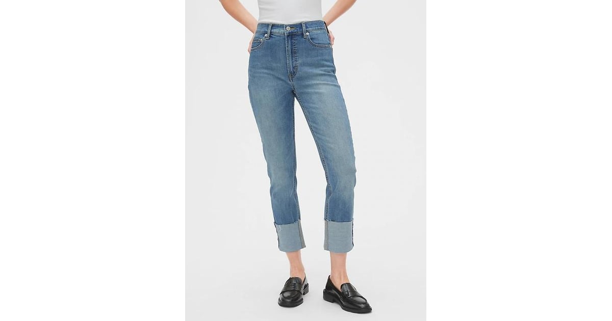 high rise cigarette jeans with secret smoothing pockets