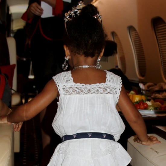 Blue Ivy Wearing Beyonce's Shoes | Pictures