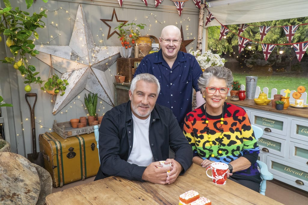 Judges Prue Leith and Paul Hollywood, and Presenter Matt Lucas