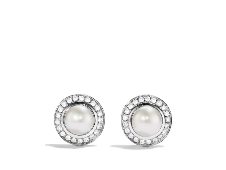 David Yurman Cerise Pearl Earring With Diamonds