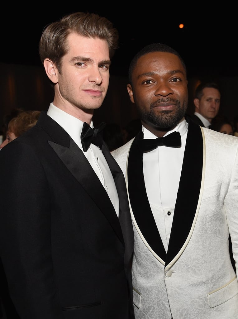 Andrew Garfield and David Oyelowo at the Academy Awards in 2017.