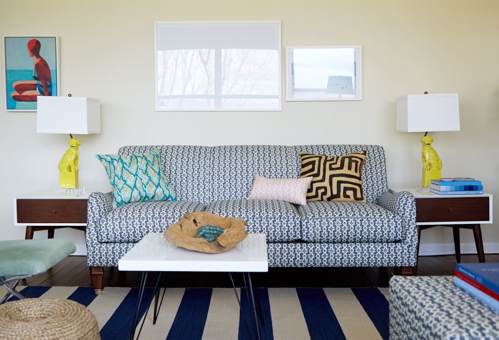 The blue-and-white palette makes pattern mixing easy.