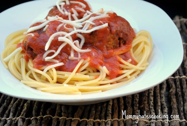 Slow Cooker Turkey Meatballs With Spaghetti