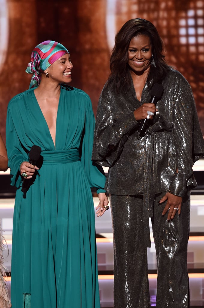 Michelle Obama Sequin Outfit at the 2019 Grammys