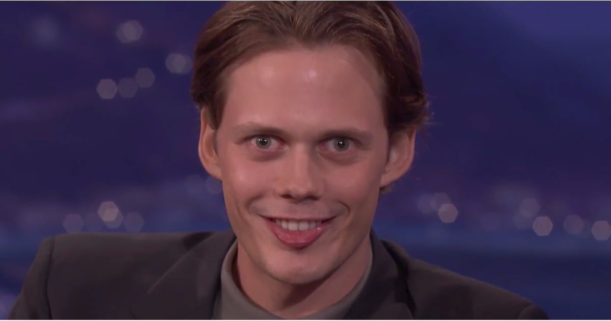 Bill Skarsgard Does The Pennywise Smile From It On Conan Popsugar Entertainment