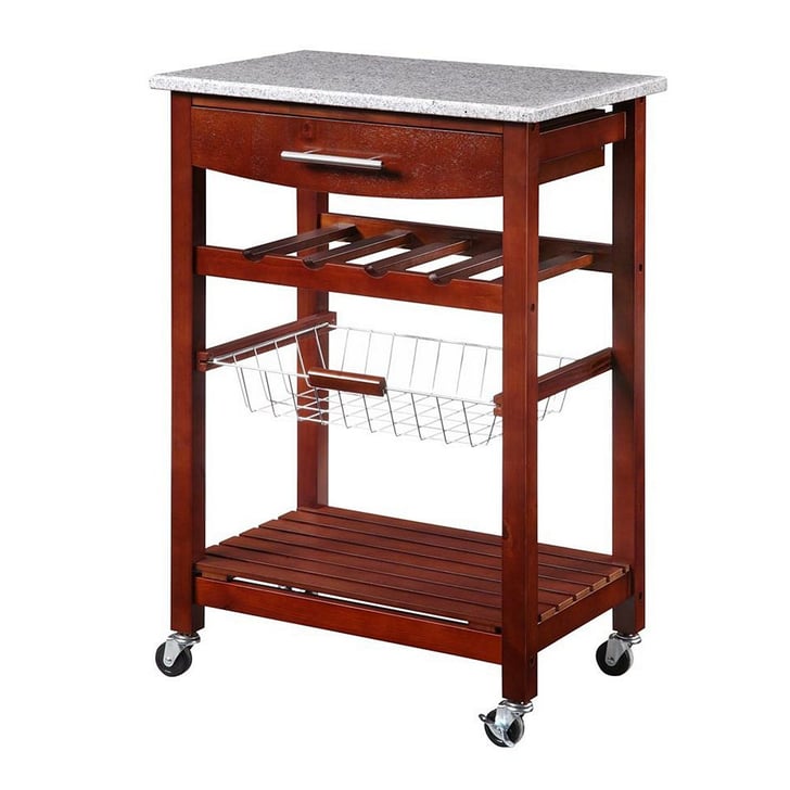 Bamboo Granite-Top Kitchen Island | Kitchen Islands For ...