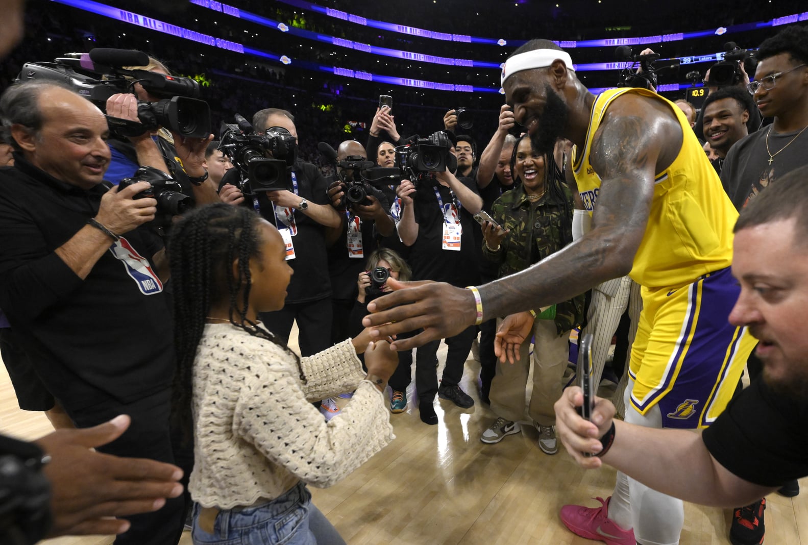 LeBron James Celebrates Record-Breaking Game With His Family | PS Celebrity