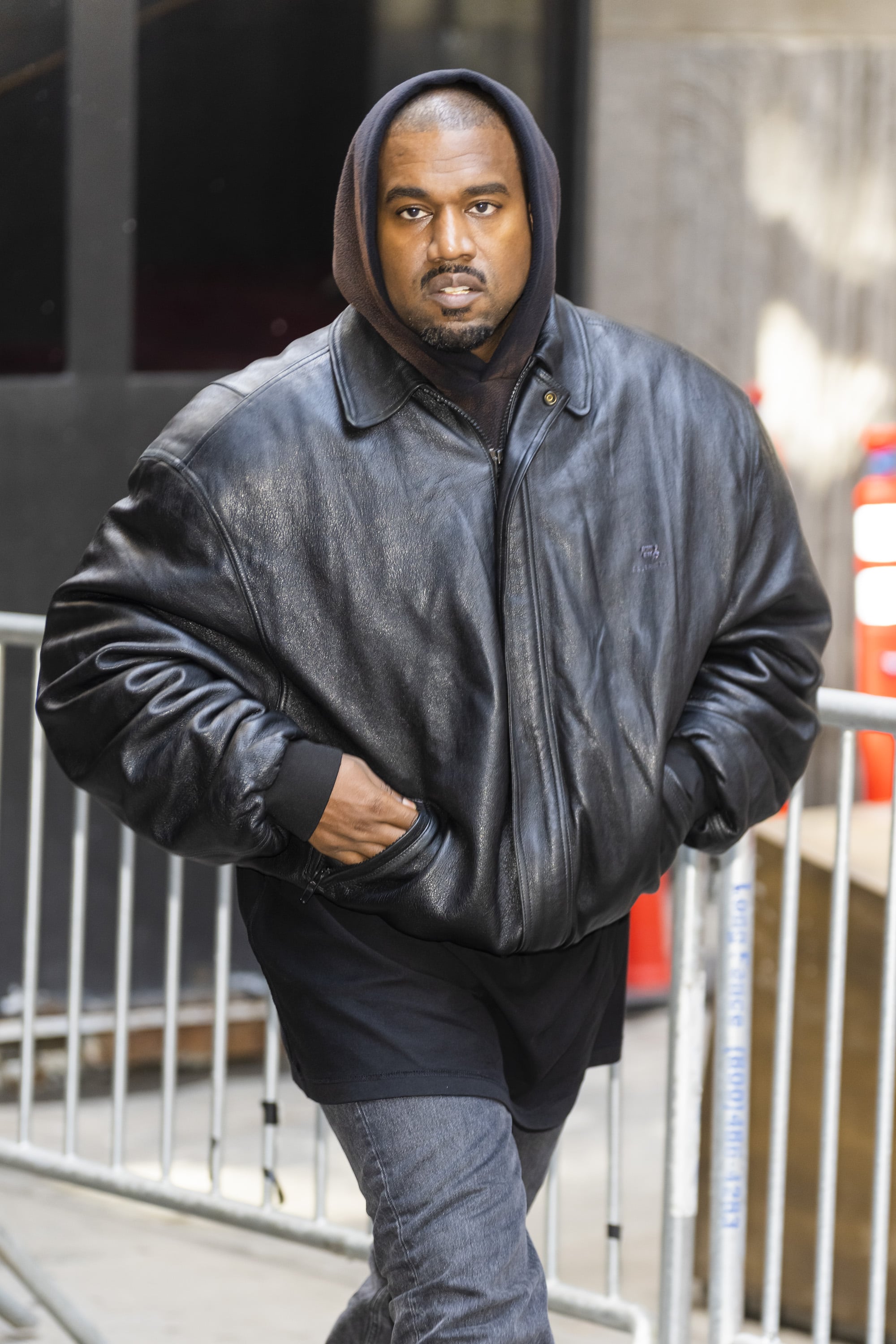 NEW YORK, NEW YORK - MAY 22: Kanye West attends the Balenciaga Spring 2023 Fashion Show at the New York Stock Exchange on May 22, 2022 in New York City. (Photo by Gotham/GC Images)