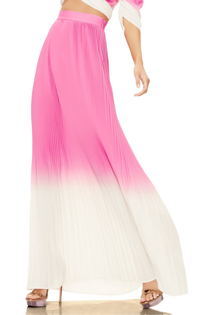 AFRM Rocco Plissé Pleat High-Waist Maxi Skirt