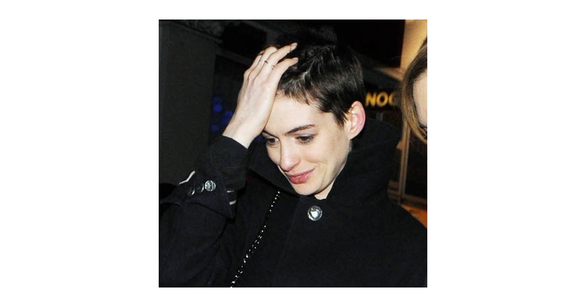 Anne Hathaway New Short Hair Popsugar Beauty