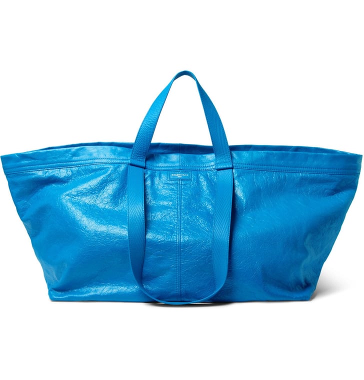 Arena Creased-Leather Holdall ($2,145) | Balenciaga Ikea Bag | POPSUGAR ...