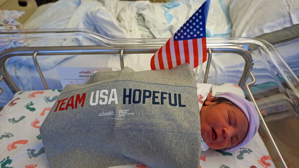 Team USA Hopeful Burp Cloths on Babies Born During Olympics