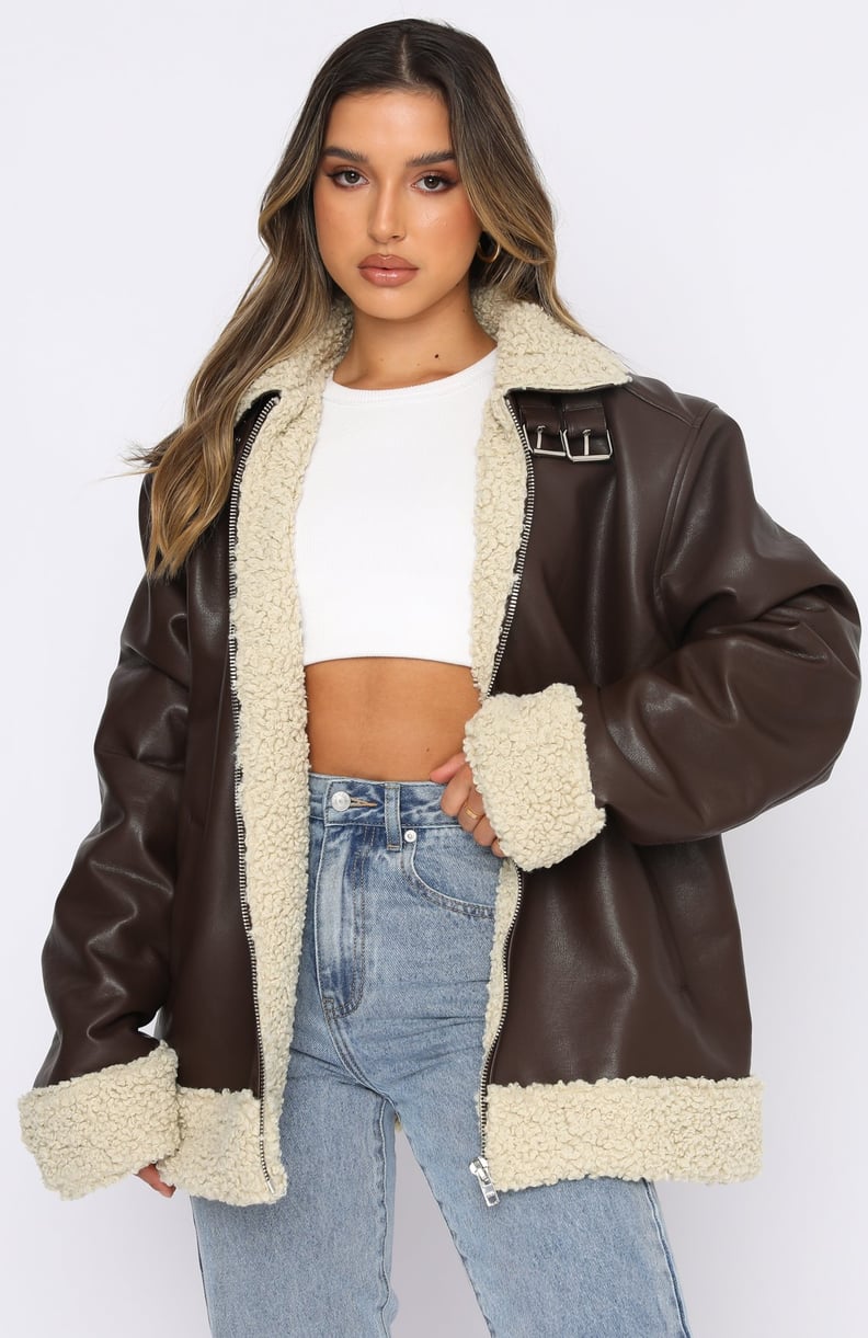 The Faux Fur Trimmed Top Is a Major 2021 Trend | POPSUGAR Fashion