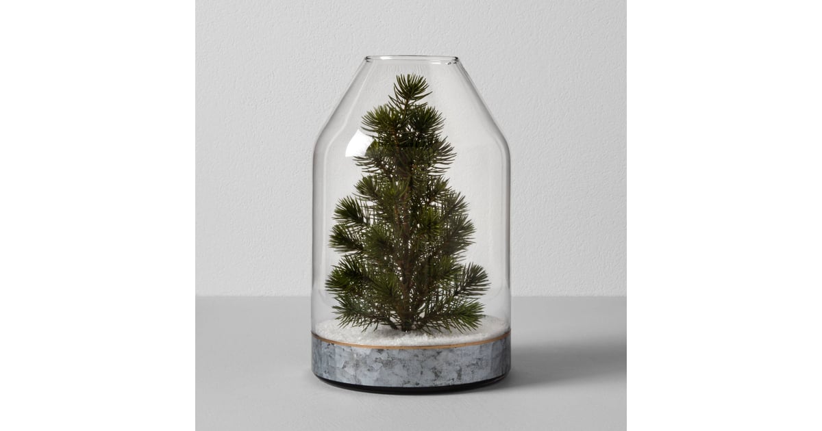 Glass Vase With Tree (25) Hearth and Hand Holiday Collection 2017