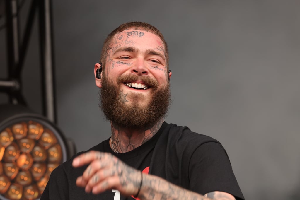Tattoo Designs on Post Malone's Face and Head