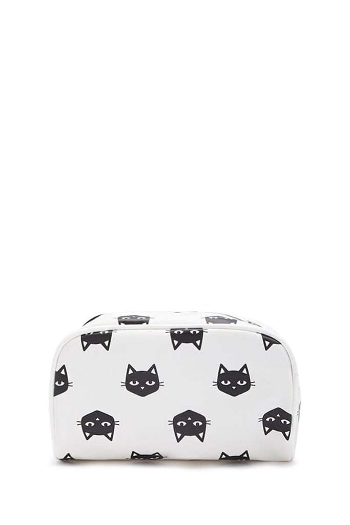 Faux Leather Cat Graphic Makeup Bag Best Gifts For Pet Lovers