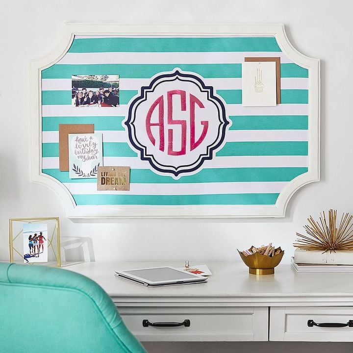 Study Scallop-Framed Monogram Pinboard