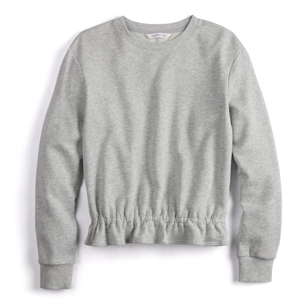 Peplum Sweatshirt in Heather Gray