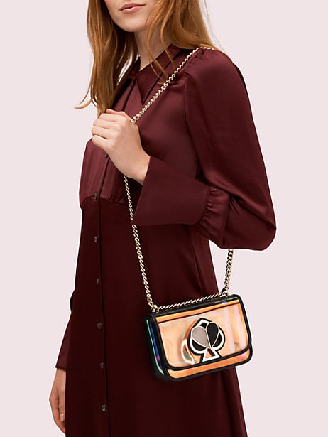 Kate Spade New York Nicola Iridescent Small Shoulder Bag in Black