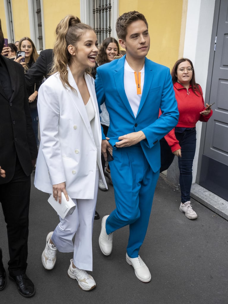 Barbara Palvin and Dylan Sprouse at Milan Fashion Week