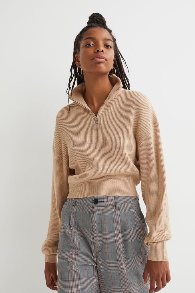 Everyday Comfort: H&M Ribbed Stand-Up Collar Sweater