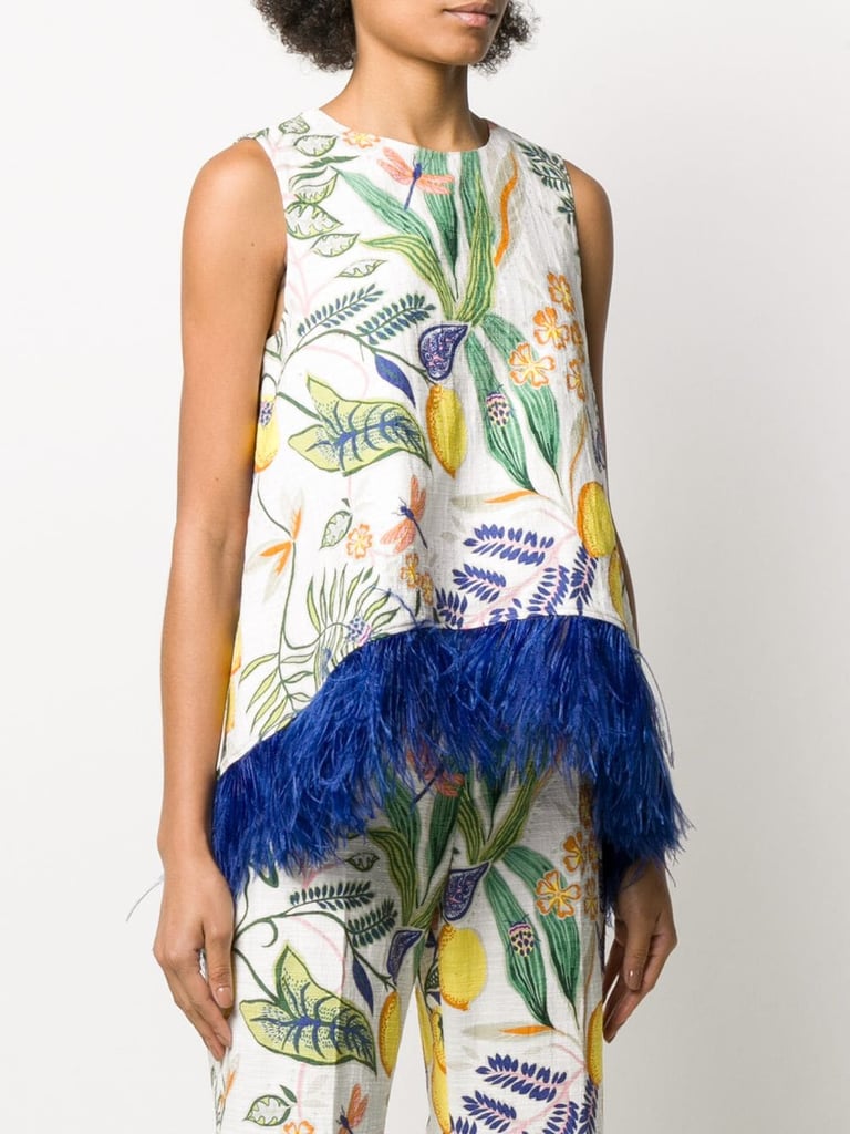 La Doublej La Scala feather-embellished Vest