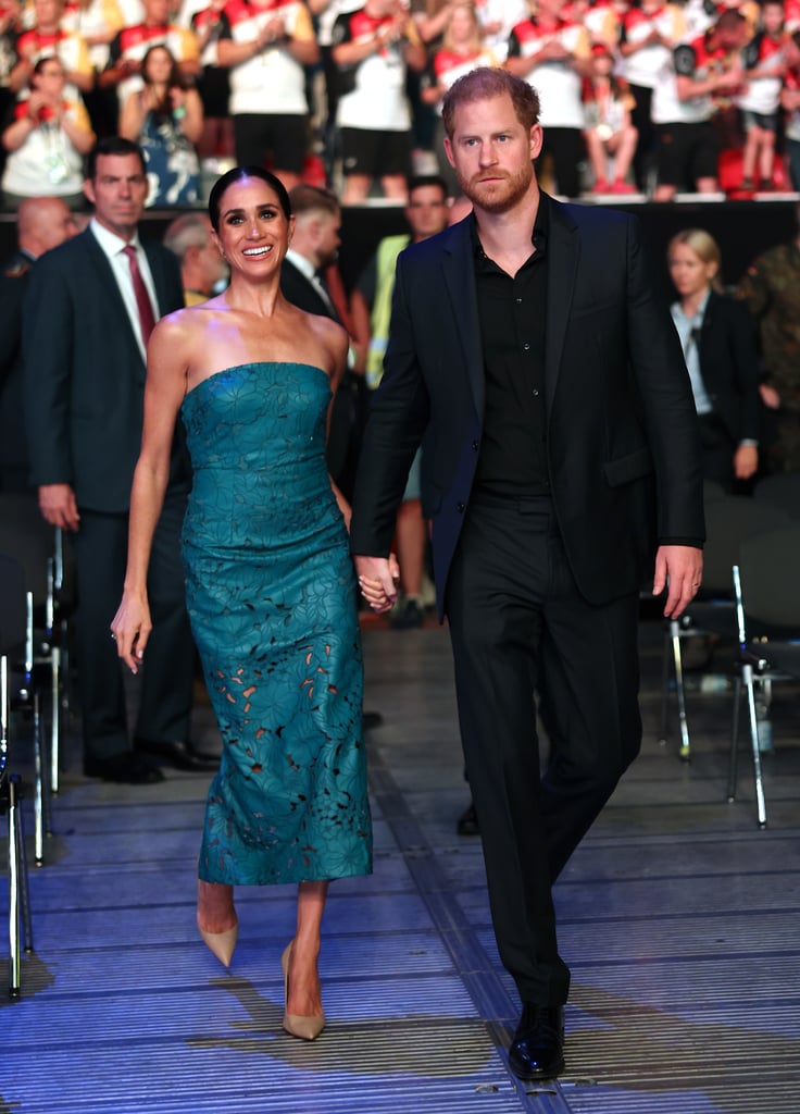 Meghan Markle's Teal Floral Cutout Dress at Invictus Games