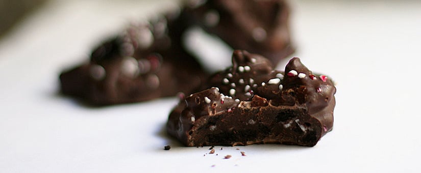 Peppermint Cookies and Cream Chocolate Clusters