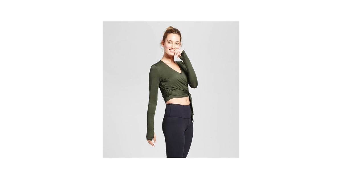 JoyLab Women's Long Sleeve Wrap TShirt Target JoyLab Activewear