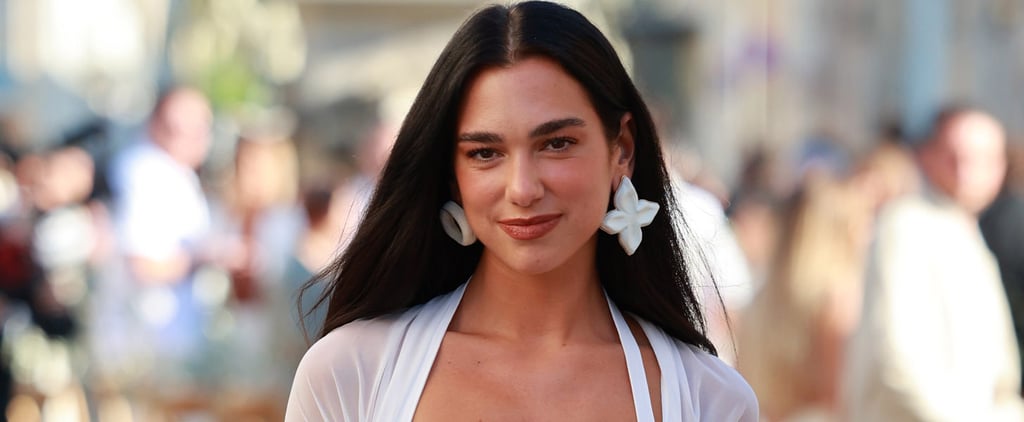 Dua Lipa Goes Braless in a Sheer, Cutout Blouse