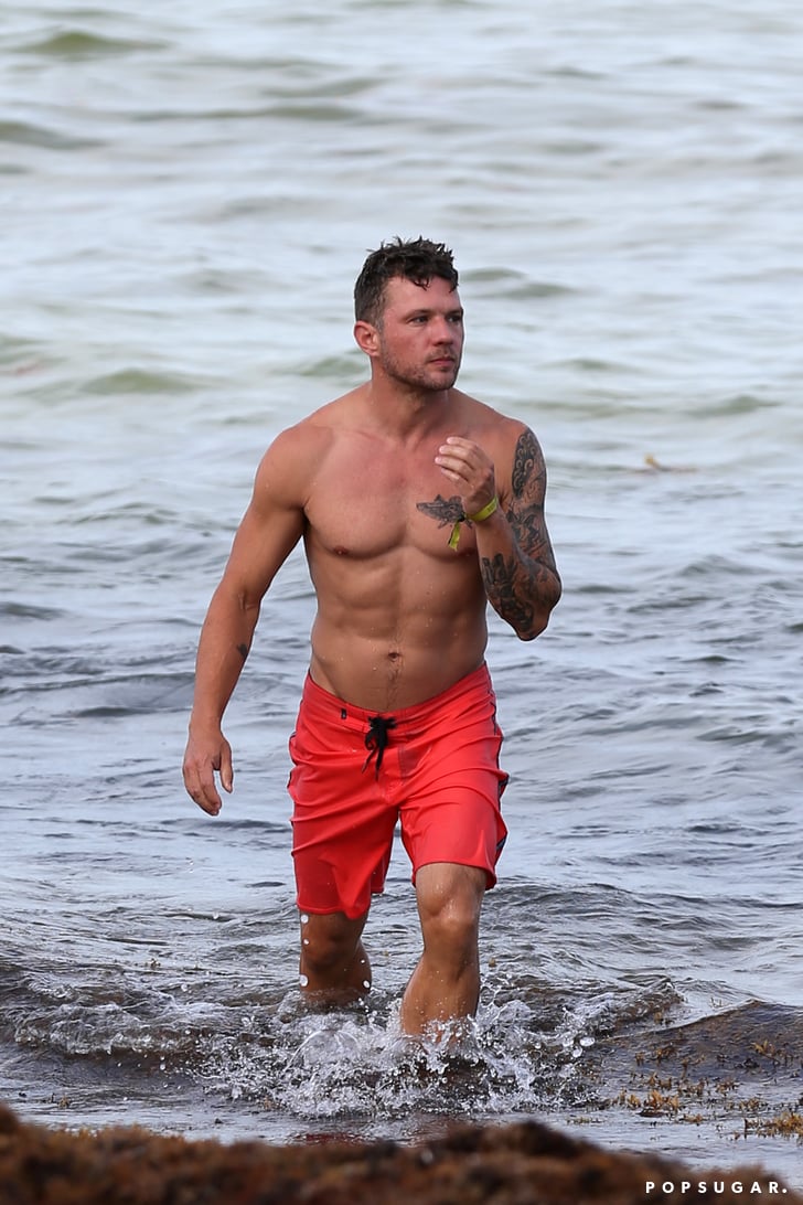 Ryan Phillippe Shirtless On The Beach In Miami July 2018 Popsugar