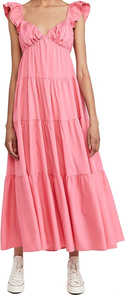 Best Nap Dress Dupe: English Factory Ruffle Sleeve Maxi Dress