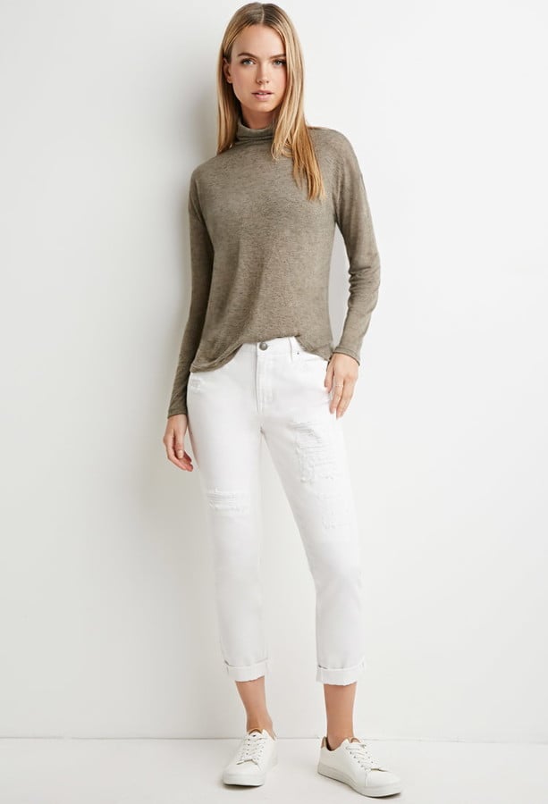 Forever 21 Contemporary Life in Progress Distressed Skinny Jeans ($25)