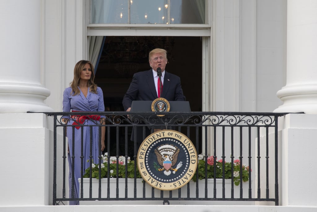 Melania Trump Gingham Ralph Lauren Dress Fourth of July 2018