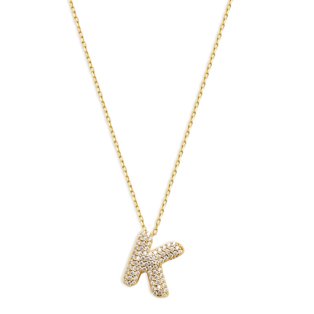 The M Jewelers Pavé Bubble-Letter Pendant Necklace