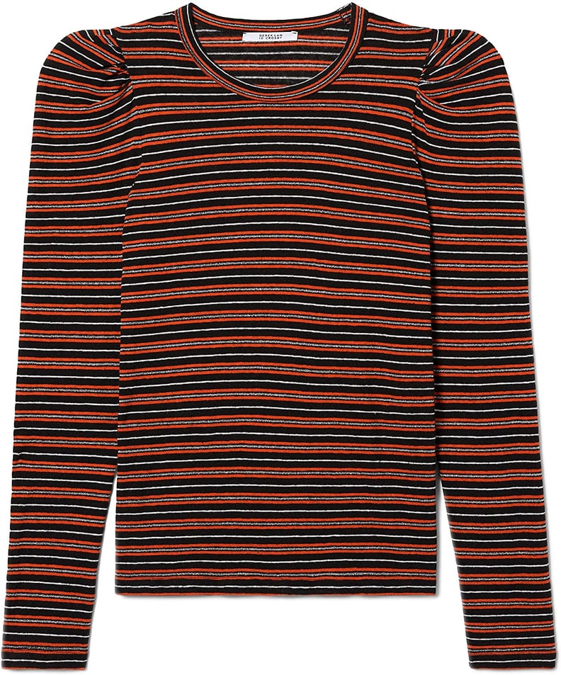 Derek Lam 10 Crosby Amara Long-Sleeved Puff-Shoulder Tee