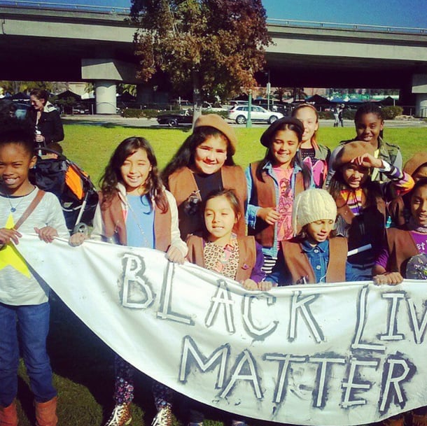 The Radical Brownies participate in Bay Area protests against police brutality.